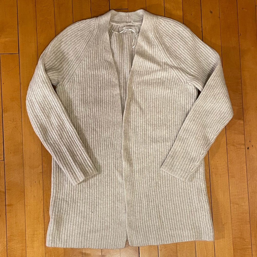 Loft thick white cardigan size small